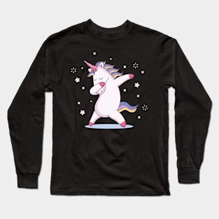 Dabbing Unicorn Pose Long Sleeve T-Shirt